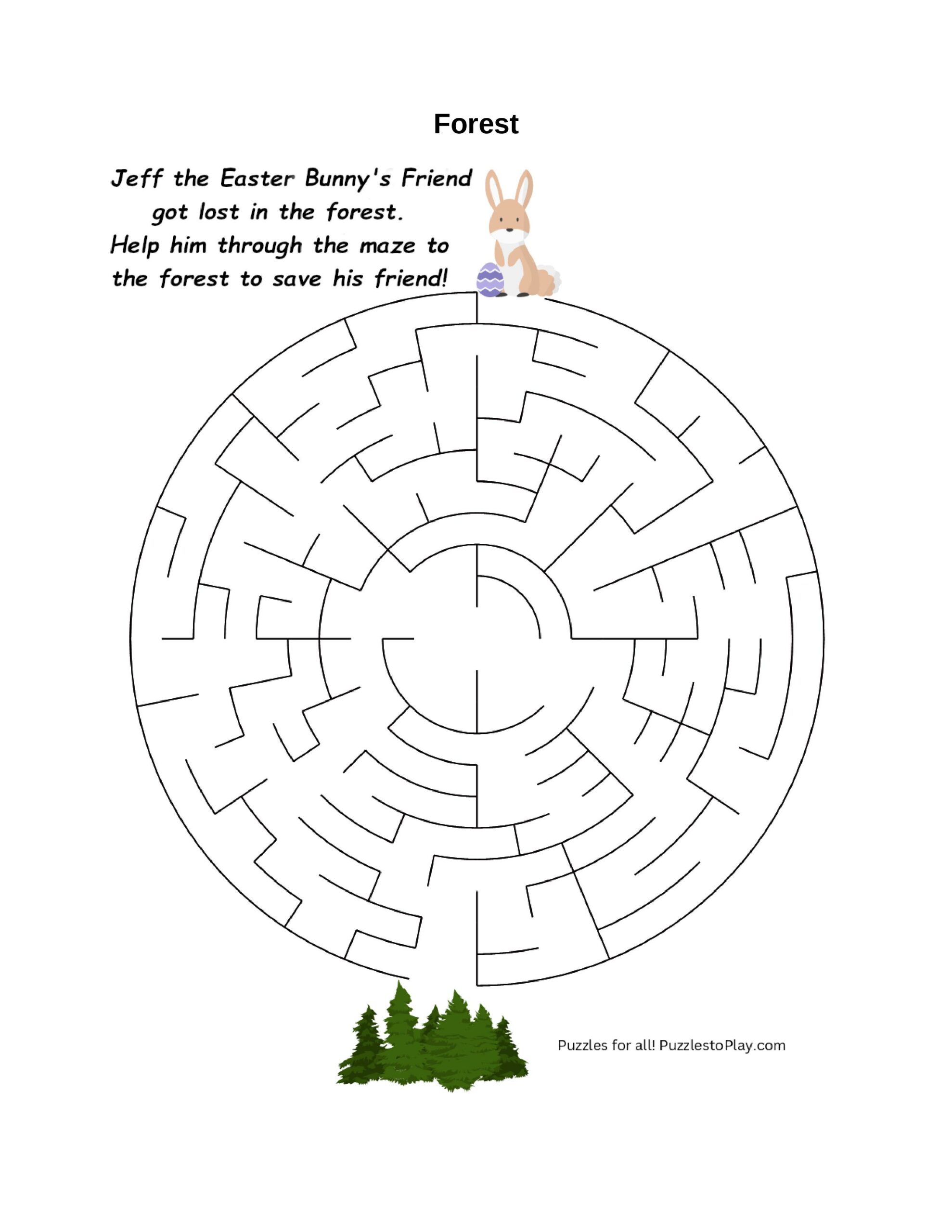 Easter Bunny maze to deliver easter eggs